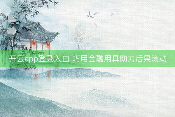 开云app登录入口 巧用金融用具助力后果滚动